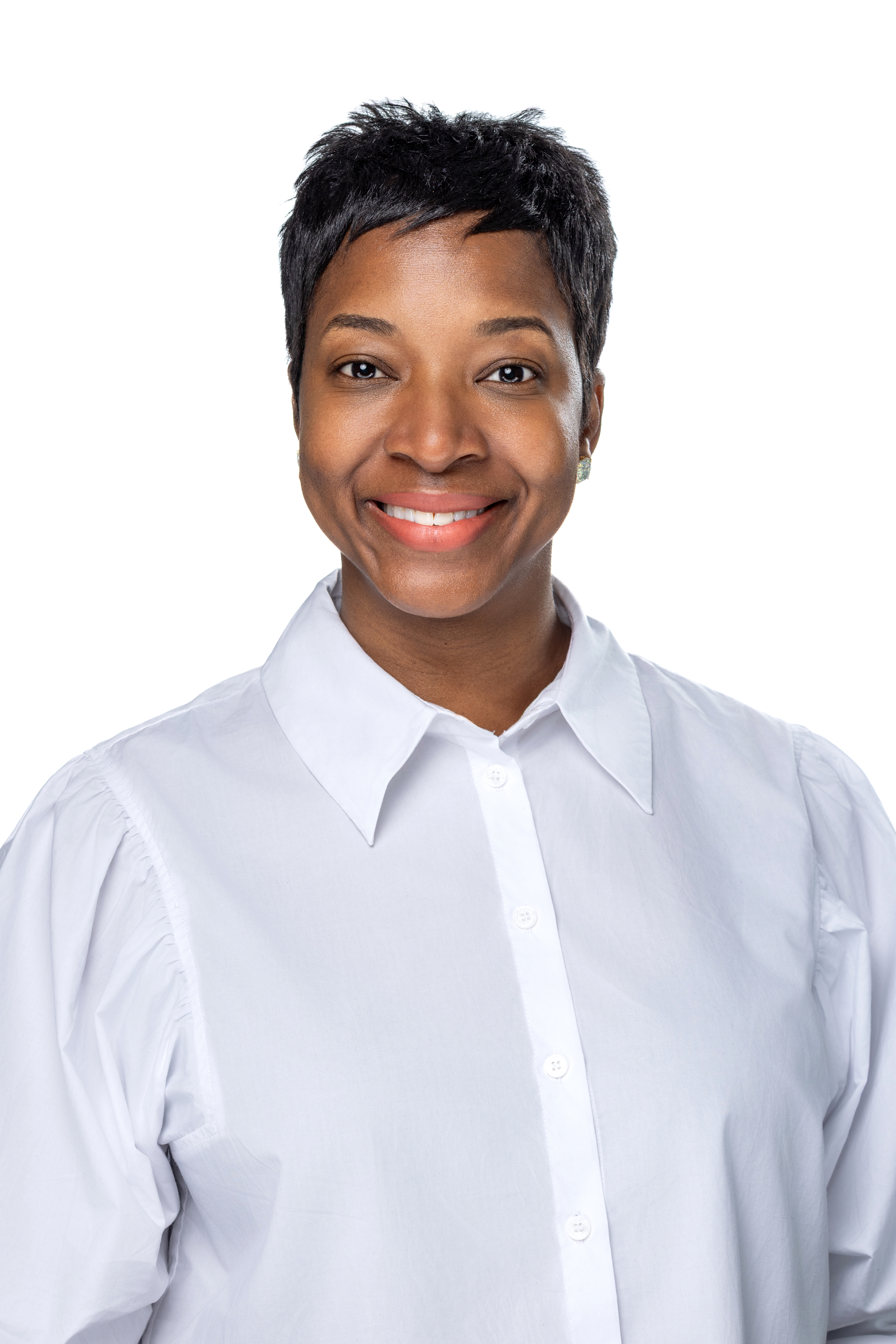 Marion Malcome, Ph.D., LCSW, Assistant Professor, wearing a light-colored button-down shirt against a neutral background.